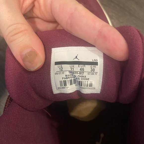 Bordeaux Air Jordan 12 Retro Mens Size 12 US - Picture 5 of 6